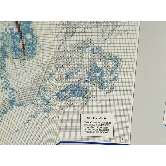 Skyhunter Native American Cross Stitch Leaflet Book Color Charts 10601 1990 - Picture 4 of 8